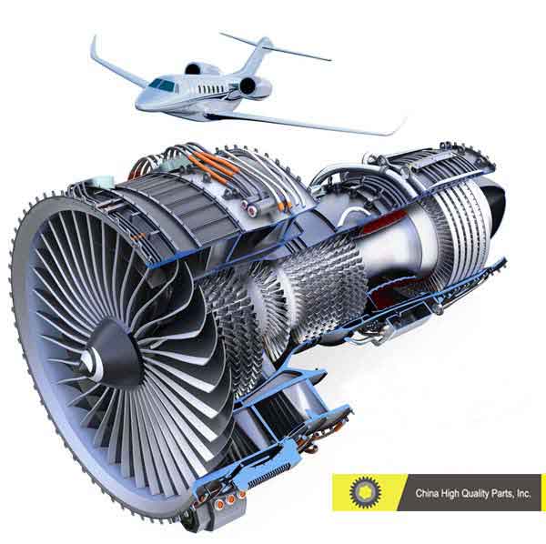 Jet Engine and Gas Turbine Mechanical Cutaway